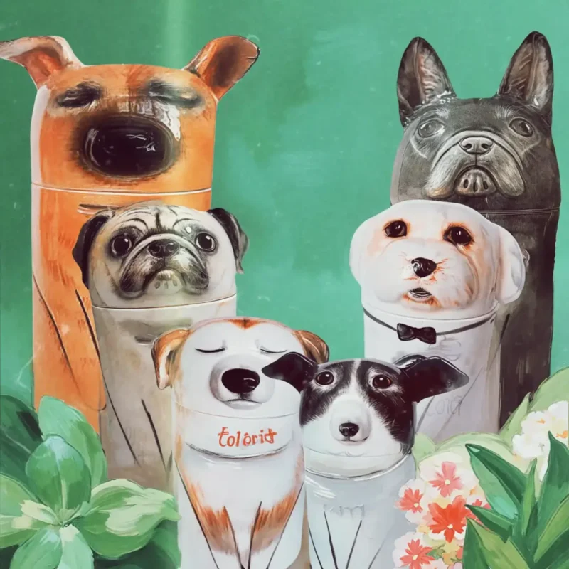Small Size,Dog within 25KG. Custom Painted Ceramic Pet Dog. Suitable for Small sized pet dogs. Chihuahua、Pomeranian、Poodle、Yorkshire Terrier、Maltese、Bichon Frise、Shih Tzu、French Bulldog - Image 2