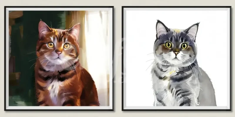 Custom Pet Portrait Digital Photos Gift, Printable Wall Art Prints for Mom Dad, Unique Digital Download Files - Image 3