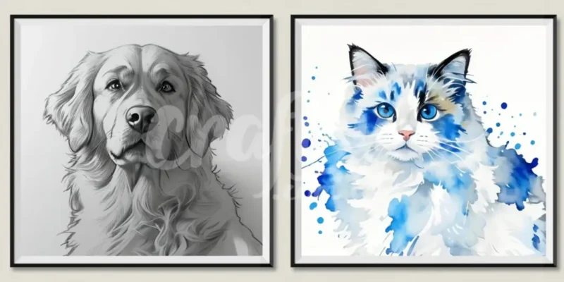 Custom Pet Portrait Digital Photos Gift, Printable Wall Art Prints for Mom Dad, Unique Digital Download Files - Image 11