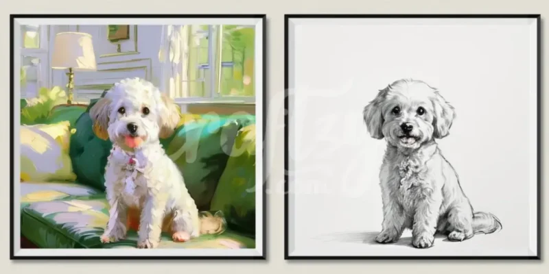 Custom Pet Portrait Digital Photos Gift, Printable Wall Art Prints for Mom Dad, Unique Digital Download Files - Image 4