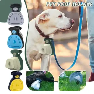 Dog Pet Travel Foldable Pooper Scooper With 1 Roll Decomposable Bags Poop Scoop Clean Pick Up Excreta Cleaner Epacket