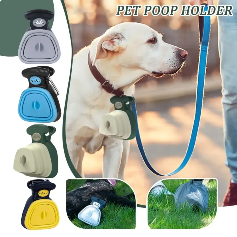 Dog Pet Travel Foldable Pooper Scooper With 1 Roll Decomposable Bags Poop Scoop Clean Pick Up Excreta Cleaner Epacket