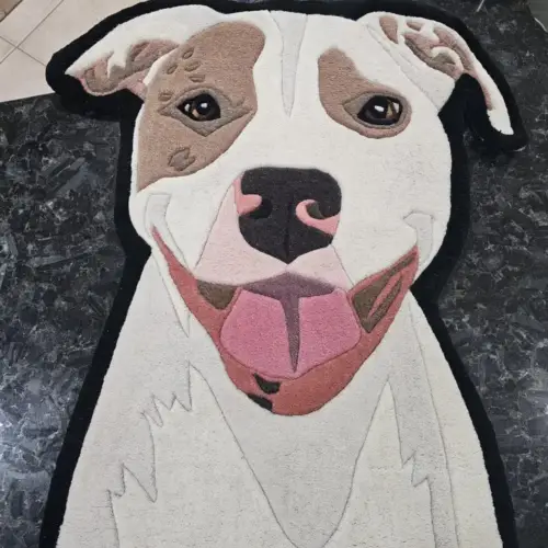 Custom Pet Portrait Rug,Pet Portrait tapestry photo review