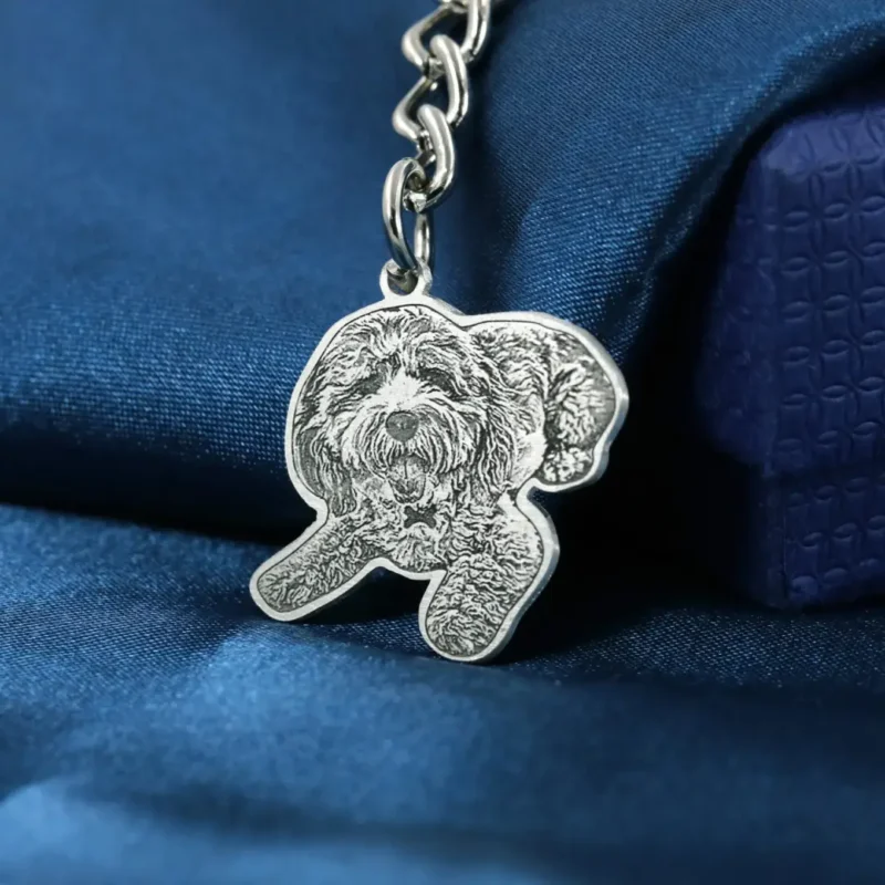 il_fullxfull.3361260324_11km Dog Tag Keyring,Dog Photo Keyring,Keyring Cat, Pet Keychain with Portrait Sliver