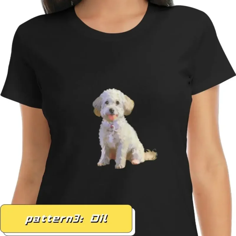 Pet Portrait Custom T-Shirt | Women's Customizable Tee | Men's  Personlized Tshirt - Image 9