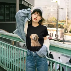 Pet Portrait Custom T-Shirt | Women's Customizable Tee | Men's  Personlized Tshirt