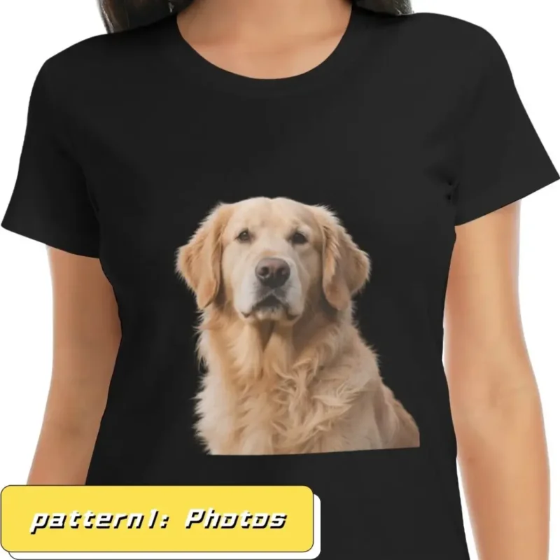 Pet Portrait Custom T-Shirt | Women's Customizable Tee | Men's  Personlized Tshirt - Image 7