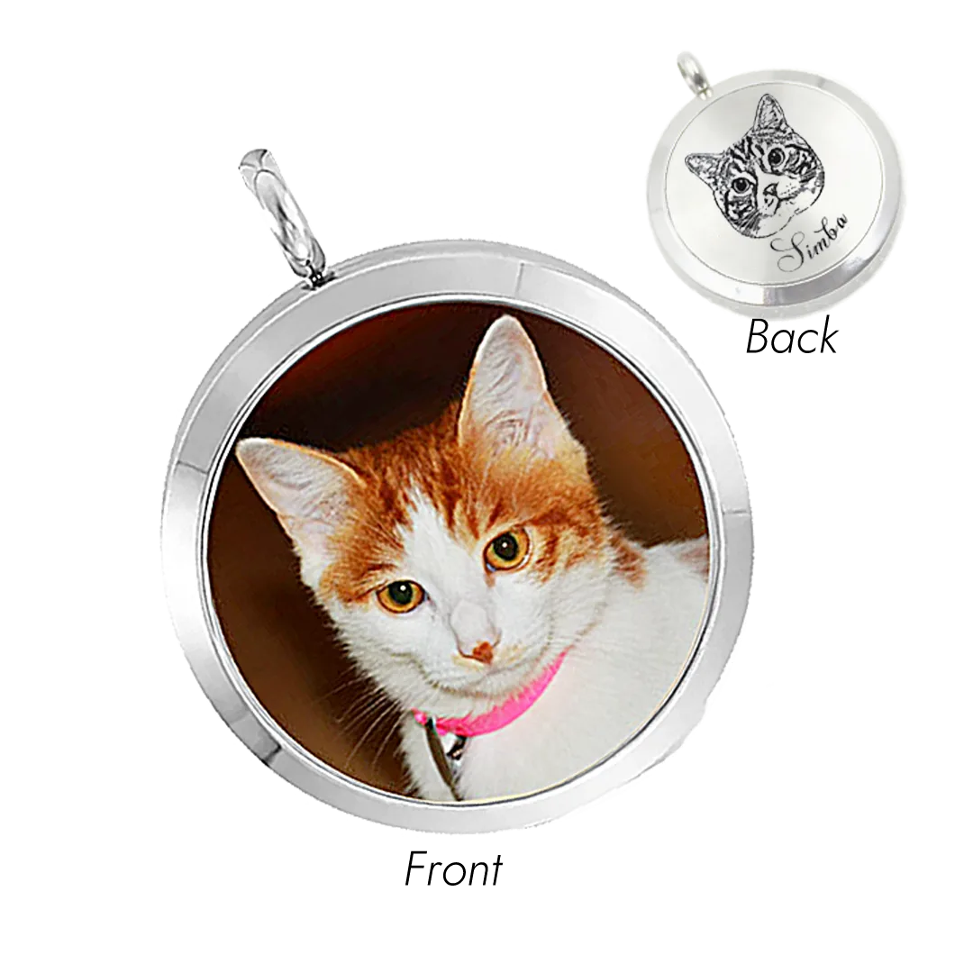 thumbnail image 2 of Callie Personalized Pet Memorial Necklace - Custom Fur & Photo Jewelry For Dog & Cat Lovers 2 of 12