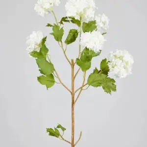 Faux Snowball Hydrangea in Crisp White - 6X