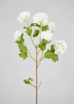 Craflzy-Snowball-Hydrangea-20250525-White-Snowball-Flowers Faux White Hydrangea,Faux Hydrangea Stems