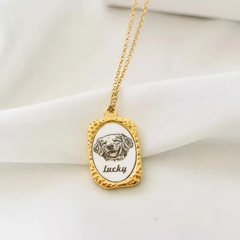 NEW: Ersonalized Carved Pet Portrait Pendant Necklace | Customized Jewelry | Personalized Gifts - Image 6