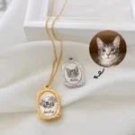 craflzy Carved Pet Portrait Pendant Necklace main pic1