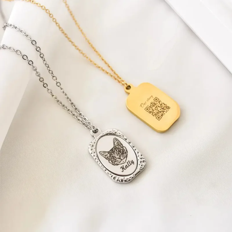 NEW: Ersonalized Carved Pet Portrait Pendant Necklace | Customized Jewelry | Personalized Gifts - Image 2