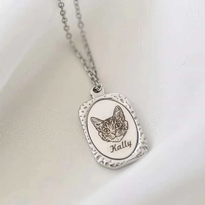 NEW: Ersonalized Carved Pet Portrait Pendant Necklace | Customized Jewelry | Personalized Gifts - Image 5