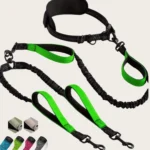 Hands-Free Double Dog Leash describe-green