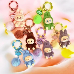 Series A&B&C, 24 styles: Mini Labubu-themed keychain & Bag Charm