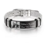 Custom Pet Portrait Charm Bracelet black custom pet bracelet,customized pet bracelet