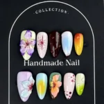 Press-on nails Hand-carved almond nails Press-on-nails-Hand-carved-almond-nails
