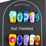 Press-on nails Natural fun short nails Press-on-nails-Natural-fun-short-nails