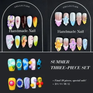 Press-on-nails-Summer-three-piece-set