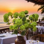 green faux hydrangea arrangement,faux hydrangea,faux hydrangea flowers, Faux Snowball Hydrangea in Green