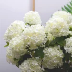 white faux hydrangea arrangement,faux hydrangea,faux hydrangea flowers, Faux Snowball Hydrangea in White
