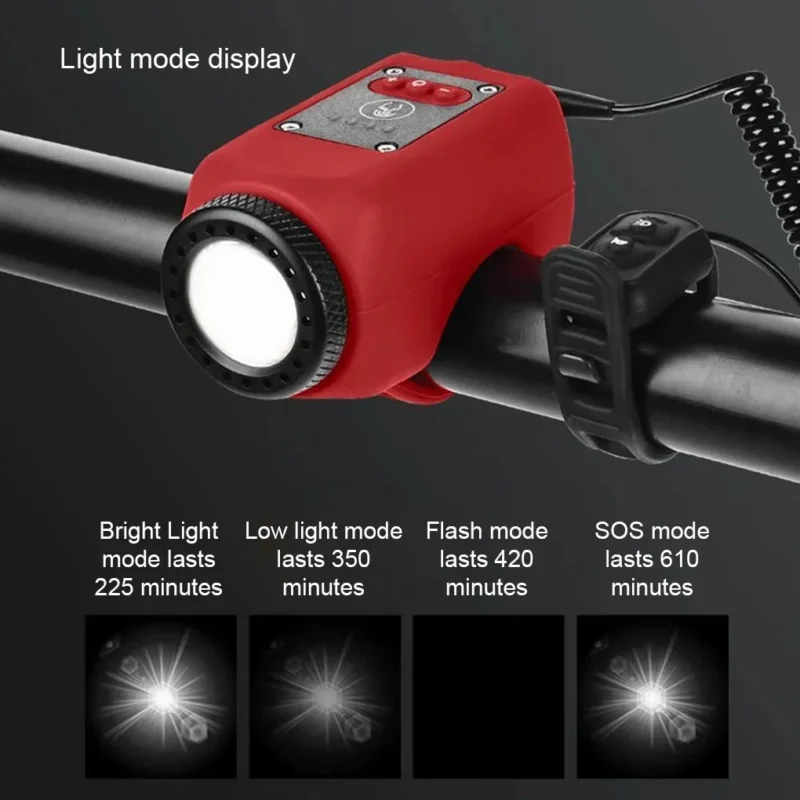 2-in-1 Bicycle Light and Horn 2 2-in-1 Bicycle Light and Horn – 110dB horn, COB LED light, IPX5 waterproof, rechargeable. Tool-free install for all bikes.