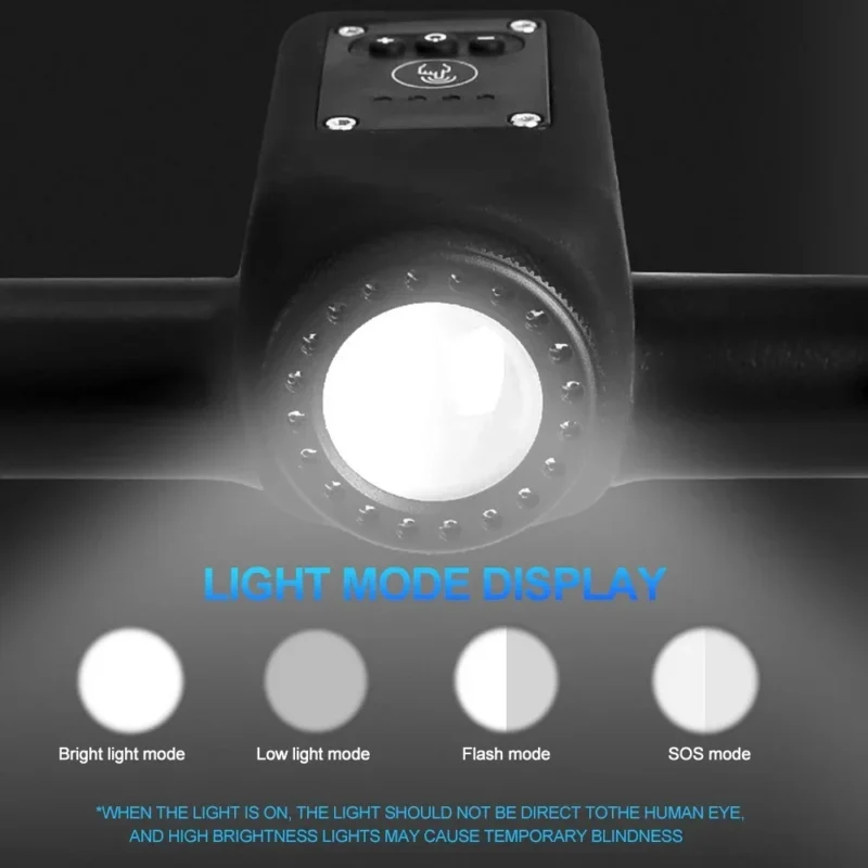 2-in-1 Bicycle Light and Horn 5 2-in-1 Bicycle Light and Horn – 110dB horn, COB LED light, IPX5 waterproof, rechargeable. Tool-free install for all bikes.