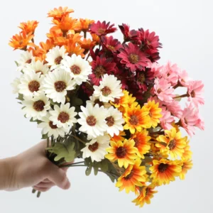 Artificial Daisy Flowers-5PCS, Autumn Artificial Flowers​