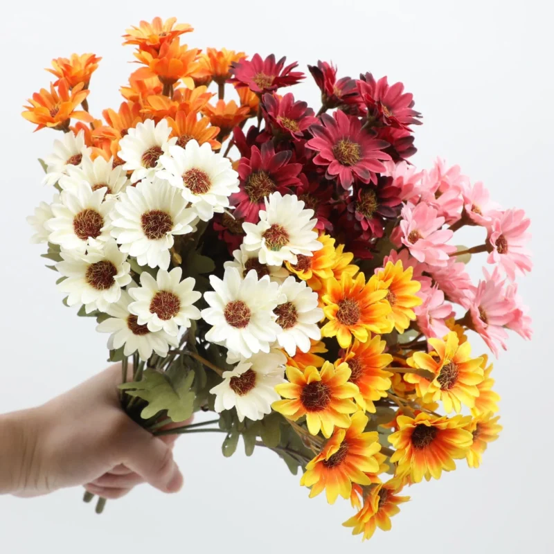 Artificial Daisy Flowers-5PCS, Autumn Artificial Flowers​