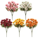 Artificial Daisy Flowers-5PCS, Autumn Artificial Flowers​
