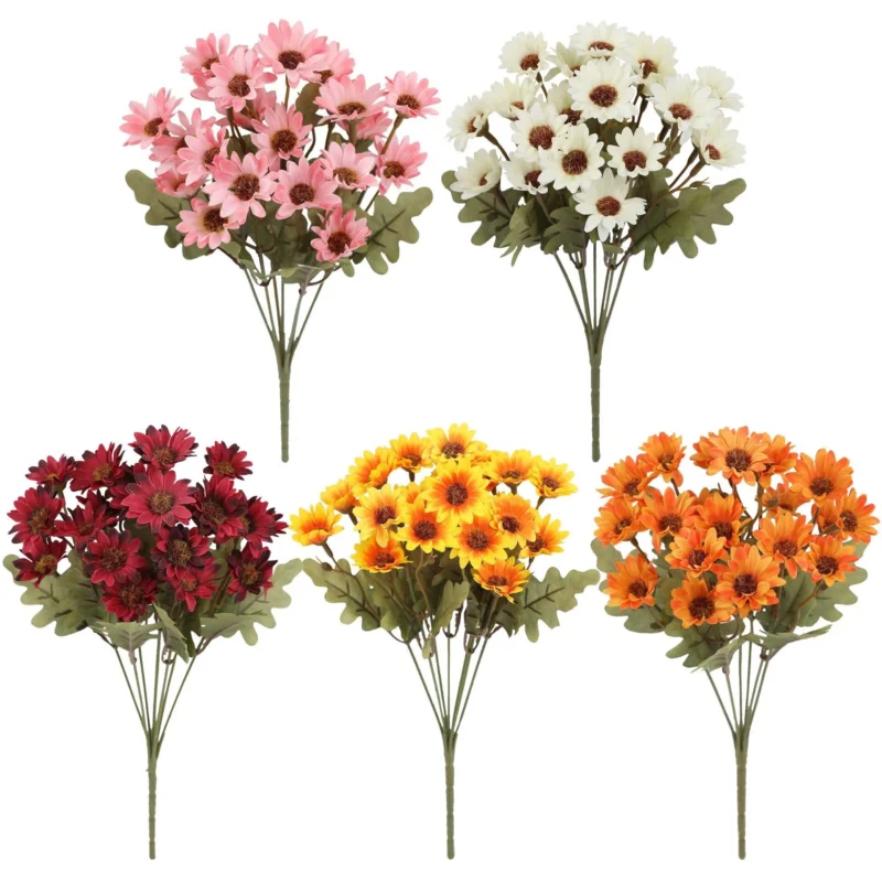 Artificial Daisy Flowers-5PCS, Autumn Artificial Flowers​