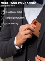 Business Card Holders Men 6 Ultra-slim Business Card Holders Men with RFID blocking. Quick card access, multi-functional storage, sleek design. Perfect for daily use and gifting.