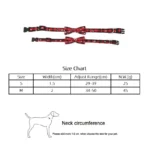 Christmas Dog Collar and Leash Sets – festive plaid, Santa charms, removable collar. 2 sizes, soft cotton – ideal for holiday style!