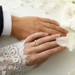 Custom stainless steel rings with personalized engraving. 14k plating options, hypoallergenic, handmade in the US. Perfect gift in a delicate box.