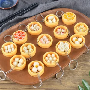 Dimsum Keychain, Mini Dimsum Toy, Pack of 10