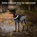 Waterproof dog winter coat with built-in harness, 7 sizes. Reflective, warm fleece, pockets – ideal for small to large dogs in cold, rainy weather.