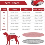 Waterproof dog winter coat with built-in harness, 7 sizes. Reflective, warm fleece, pockets – ideal for small to large dogs in cold, rainy weather.
