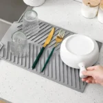 Drainer-Mat-Silicon​–-Heat-Proof-Non-SlipSilicone-Sink-Mat-With-Drain-Hole