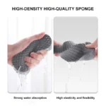 Exfoliating Sponge 4Pcs Set – gentle, textured sponges for smooth skin. Ergonomic design, reusable, perfect for bath/shower exfoliation.