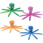 3-pack Octopus Dog Toys – plush, 12.6 inches, with squeakers. 4 colors (blue, green, orange, purple). Great for dogs/cats, reduces boredom, gentle on gums.