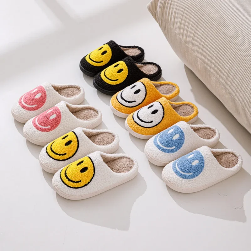 Smiley Face Slippers​,7 Colors women's