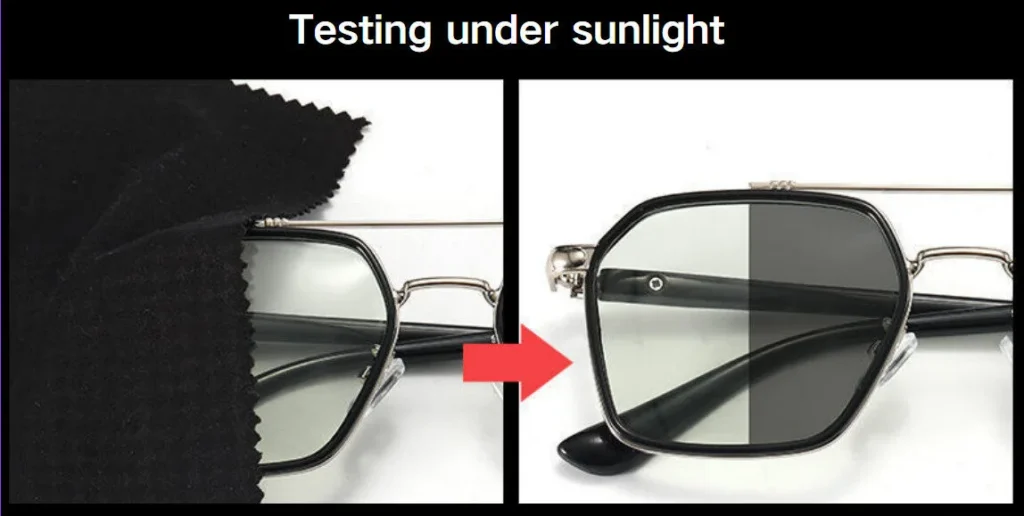 Color-changing prescription sunglasses