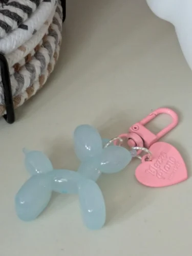 New-16 COLORS, Balloon Dog Keyring, Balloon Dog keychain​,Cute Puppy Keychains, Bag Pendants, Accessories for Backpack, Handbag, Car Keys photo review