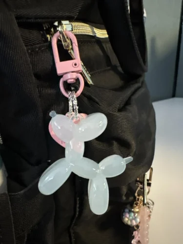 New-16 COLORS, Balloon Dog Keyring, Balloon Dog keychain​,Cute Puppy Keychains, Bag Pendants, Accessories for Backpack, Handbag, Car Keys photo review