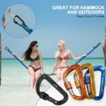 craflzy Carabiner Keyring​, 2kN Heavy-duty Locking Carabiner keyring (2697 lbs capacity) 2