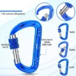 craflzy Carabiner Keyring​, 2kN Heavy-duty Locking Carabiner keyring (2697 lbs capacity) 2