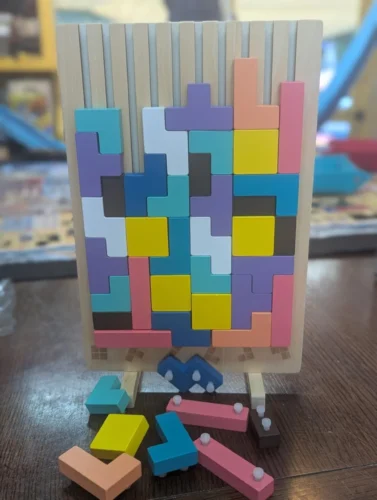 Montessori Wooden Toys​,Montessori Wooden Tetris - Educational Fun Toy photo review