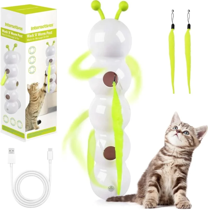 craflzy smart caterpillar cat toy, Smart Motion Cat Toy With Worm Design