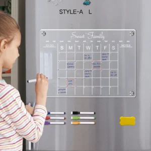 dry erase fridge magnet​, magnetic dry erase board for fridge​,With magnetic eraser + 6 whiteboard pens 1